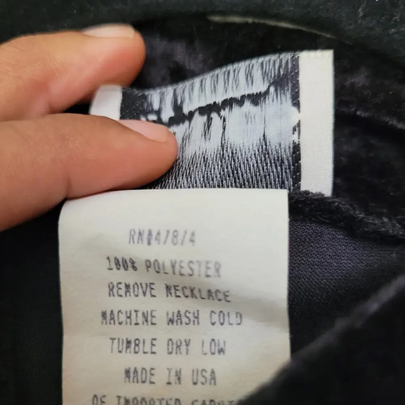 Vintage Hanes Signature Collection Women's Shift Velvet Dress L Black Polyester - Picture 5 of 8